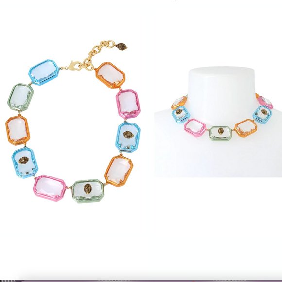 Kurt Geiger Eagle's Head Crystal Collar Necklace - Picture 2 of 3